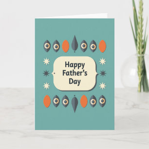 Teal Fathers Day Pattern Card