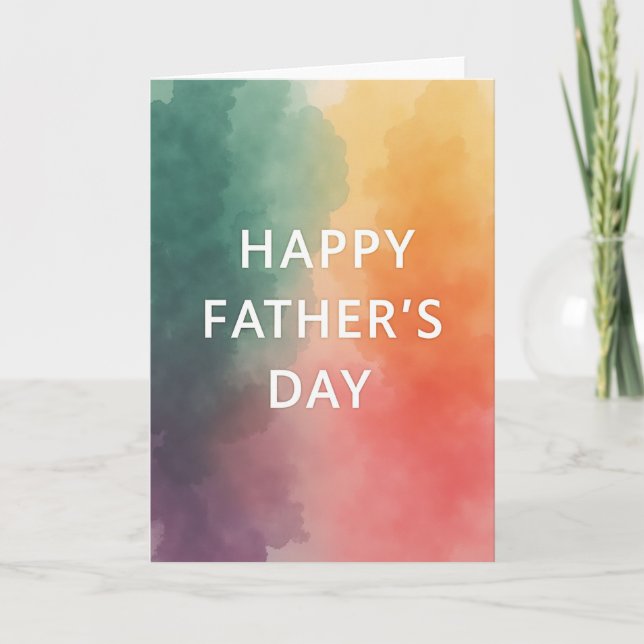 Teal Fathers Day Themed Card (Front)