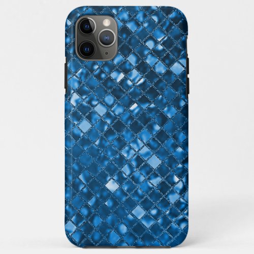 Teal Faux Mosaic Glass iPhone 11 Pro Max Case