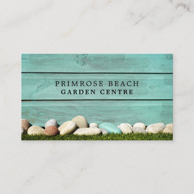 Teal Fence, Garden Center, Horticulturist Business Card (Front)