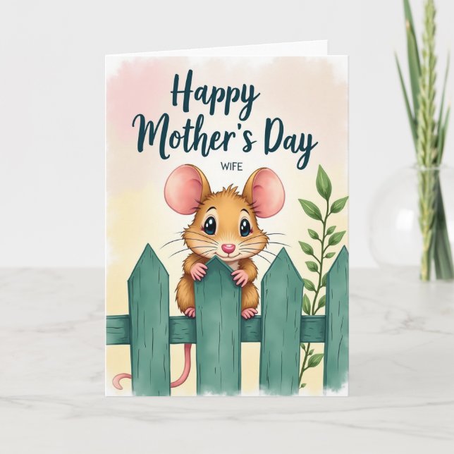 Teal Fence Mothers Day Art Card (Front)