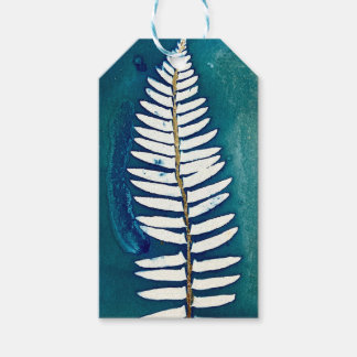 Teal Fern Cyanotype Gift Tags