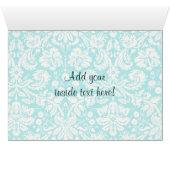 Teal Flamingo Cards (Inside Horizontal (Bottom))