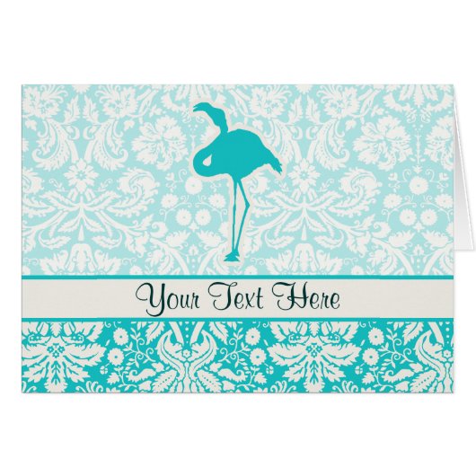 Teal Flamingo Cards (Front Horizontal)