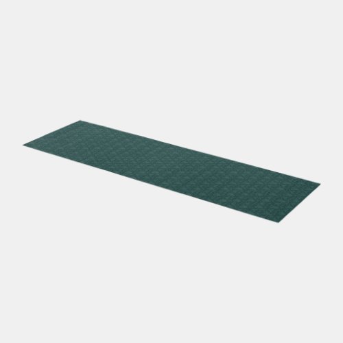 Teal Fleur_de_lis Pattern Rug Runner