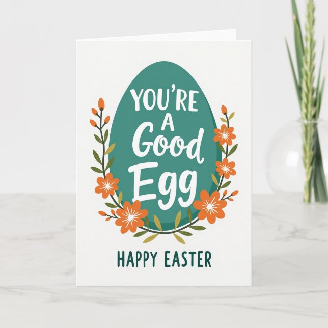 Teal Floral Appreciation Card (Front)