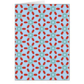 teal floral motifs geometrical pattern design cards (Front)