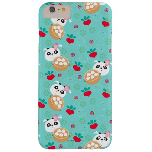 Teal Floral Panda Dumpling Pattern Barely There iPhone 6 Plus Case