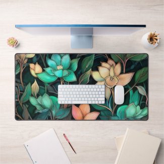 Teal Flowers 