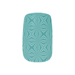Teal Fractal Design Minx Nail Wraps