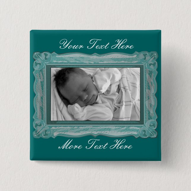 Teal Frame Button (Front)