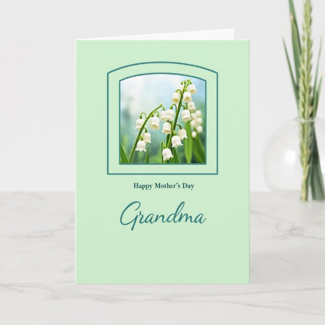 Teal Frame Mothers Day Grandma Card (Front)