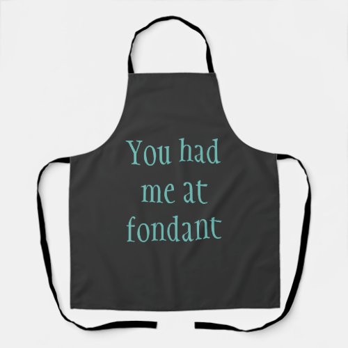 Teal Fun Quirky Loves Fondant Womens  Apron