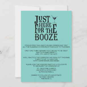 Teal Funny Wedding Rehearsal Dinner Invitation