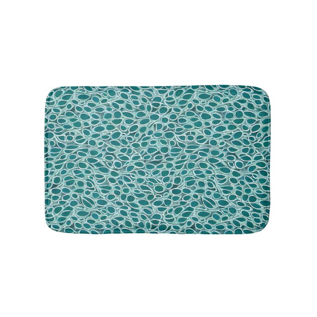 Teal Fusion Bath Mat (Front)