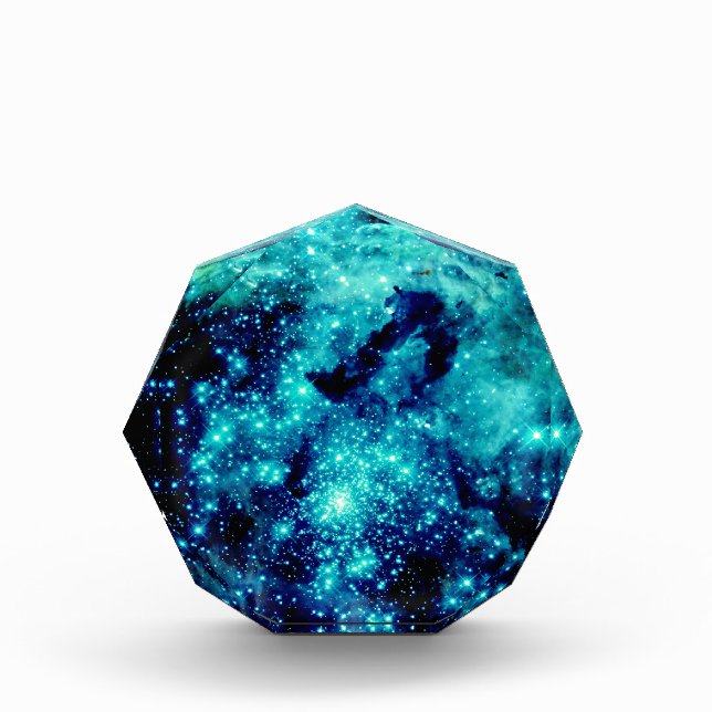 Teal Galaxy Acrylic Award (Front)