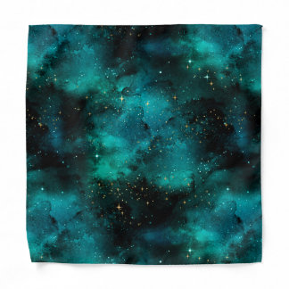 Teal Galaxy Series Design 1 Bandana