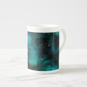 Teal Galaxy Series Design 1 Bone China Mug