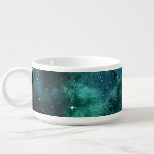 Teal Galaxy Series Design 1  Bowl