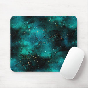 Teal Galaxy Series Design 1 Mouse Pad