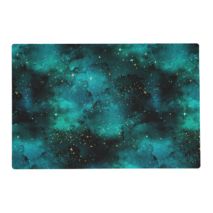 Teal Galaxy Series Design 1 Placemat