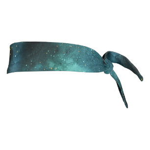 Teal Galaxy Series Design 1 Tie Headband