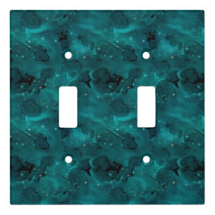 Teal Galaxy Series Design 2 Light Switch Cover