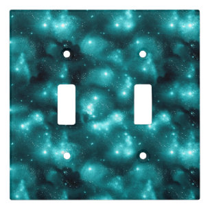 Teal Galaxy Series Design 3  Light Switch Cover
