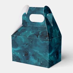 Teal Galaxy Series Design 5 Favor Boxes