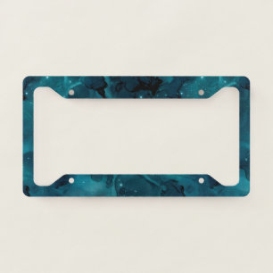 Teal Galaxy Series Design 5 License Plate Frame