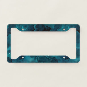Teal Galaxy Series Design 5 License Plate Frame