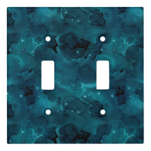 Teal Galaxy Series Design 5  Light Switch Cover