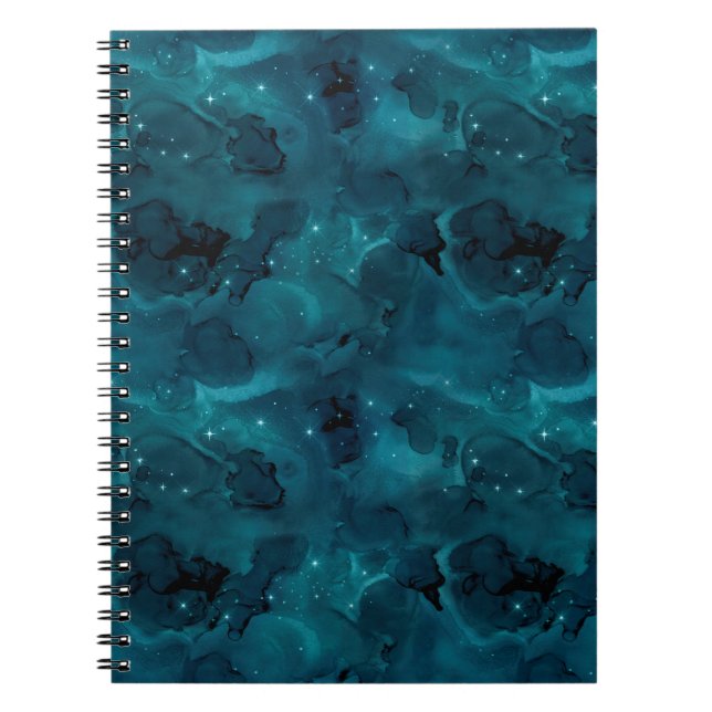 Teal Galaxy Series Design 5 Notebook (Front)