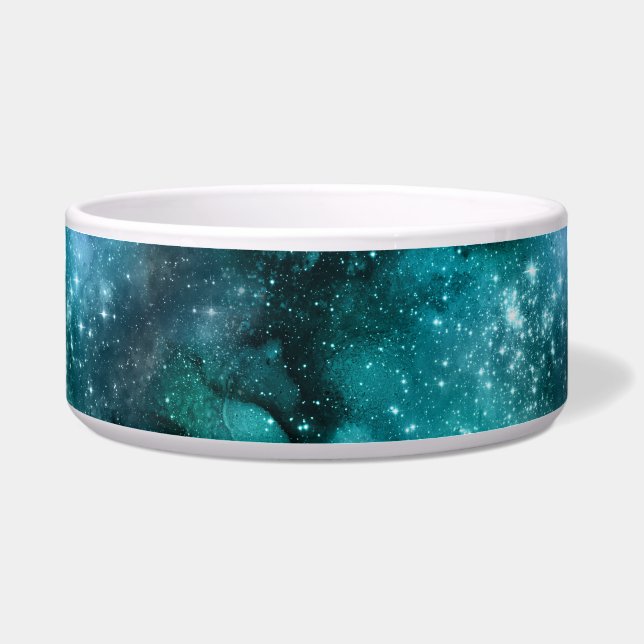 Teal Galaxy Series Design 6 Bowl (Front)