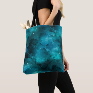 Teal Galaxy Series Design 7 Tote Bag
