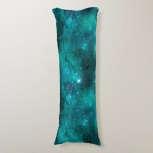 Teal Galaxy Series Design 8 Body Pillow