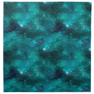 Teal Galaxy Series Design 8 Cloth Napkin