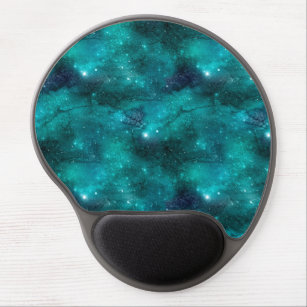 Teal Galaxy Series Design 8  Gel Mouse Pad