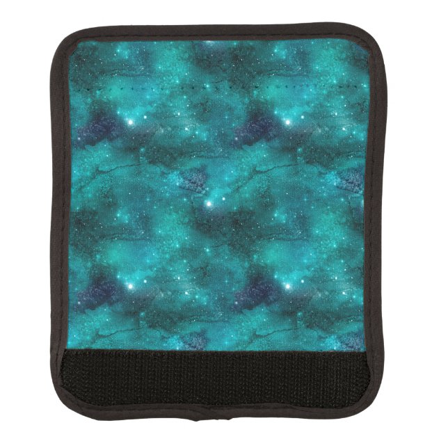 Teal Galaxy Series Design  Luggage Handle Wrap (Front)