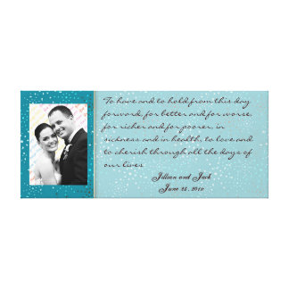 Teal Galaxy WEDDING Vows Display Canvas Print