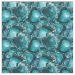 Teal Gemstones  Fabric