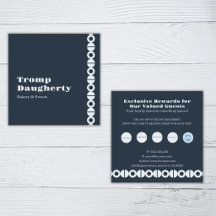 Teal Geometric Loyalty Punch Card
