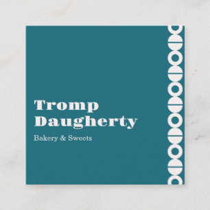 Teal Geometric Loyalty Punch Card