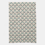 Teal Geometric Pattern Kitchen Towel