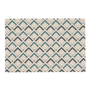 Teal Geometric Pattern Placemat