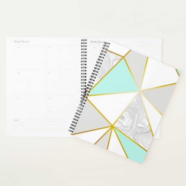 Teal Geometric Shapes Planner (Display)