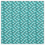 Teal Geometric Triangles Pattern Fabric