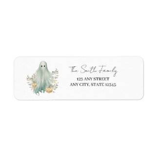 Teal Ghost | Halloween Return Address Labels