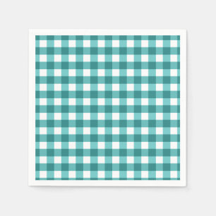 Teal gingham napkins