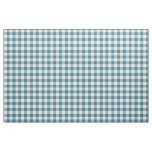Teal Gingham Pattern Fabric